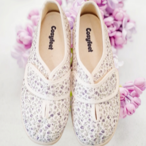 CosyFeet Sally Touch-Fastening Slipper-Shoe - UK 7 / US 9 / 10" Insole - Picture 13 of 13